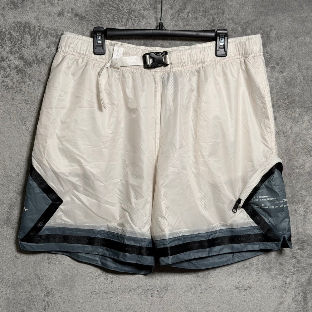 Nike Diamond Shorts Mens XL White Gray Jordan 23 Engineered Statement DM1390-030